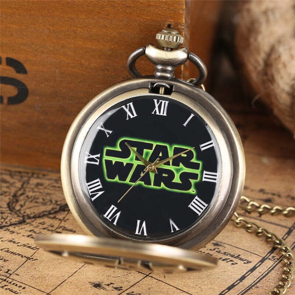 Star Wars NEW Pocket Watch Antique Bronze Fan Gift Pendant Movie - Picture 2 of 6